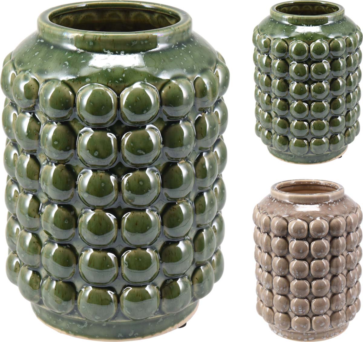 JK Home Décor - Βάζο Πήλινο 15x19cm 2Σχδ