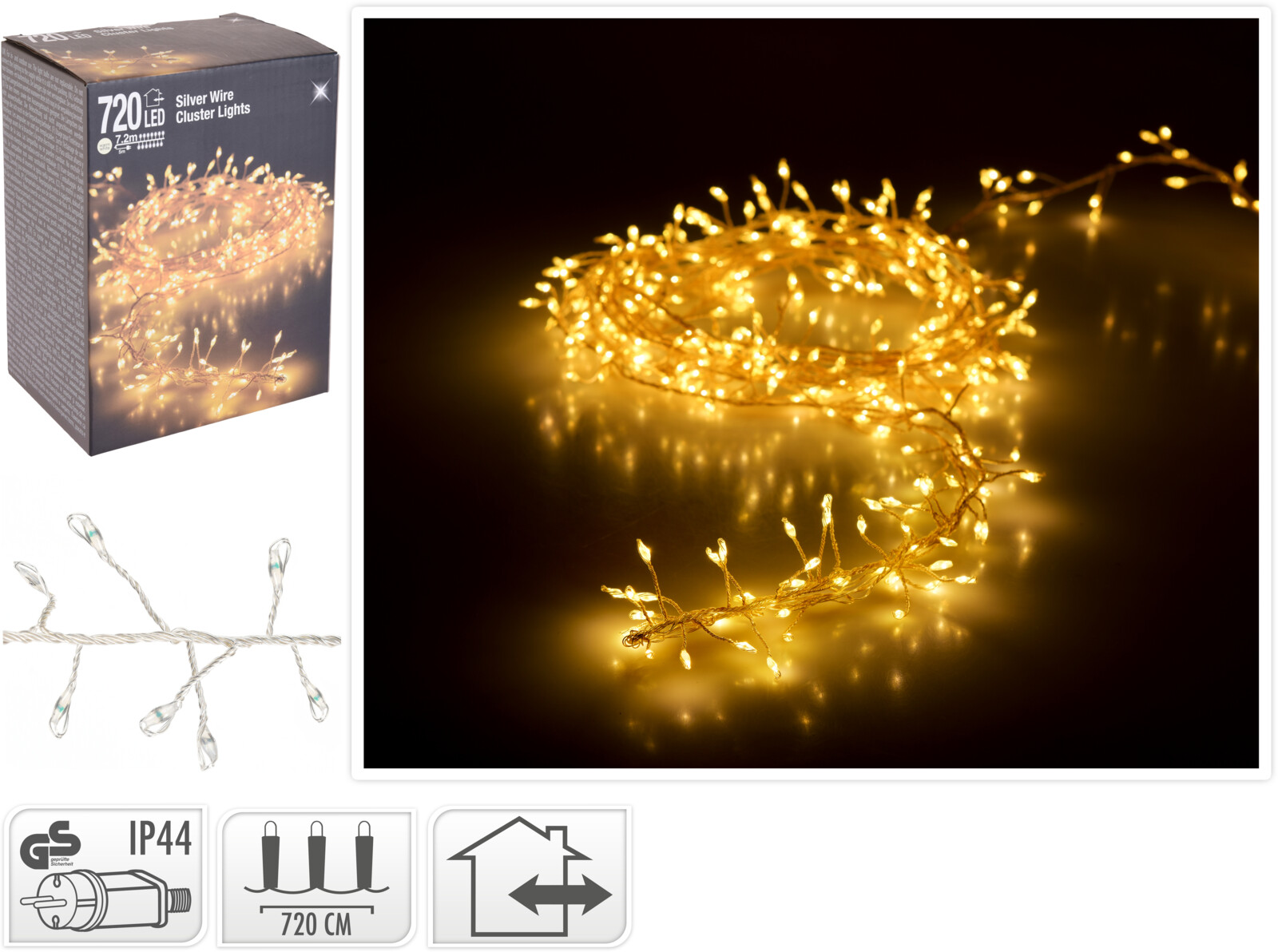 JΚ Home Décor - Λαμπάκια Cluster Silverwire WW 720LΕD JΚ Home Décor - Λαμπάκια Cluster Silverwire WW 720LΕD